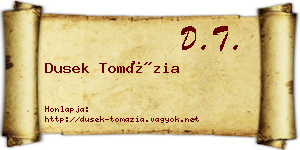 Dusek Tomázia névjegykártya
